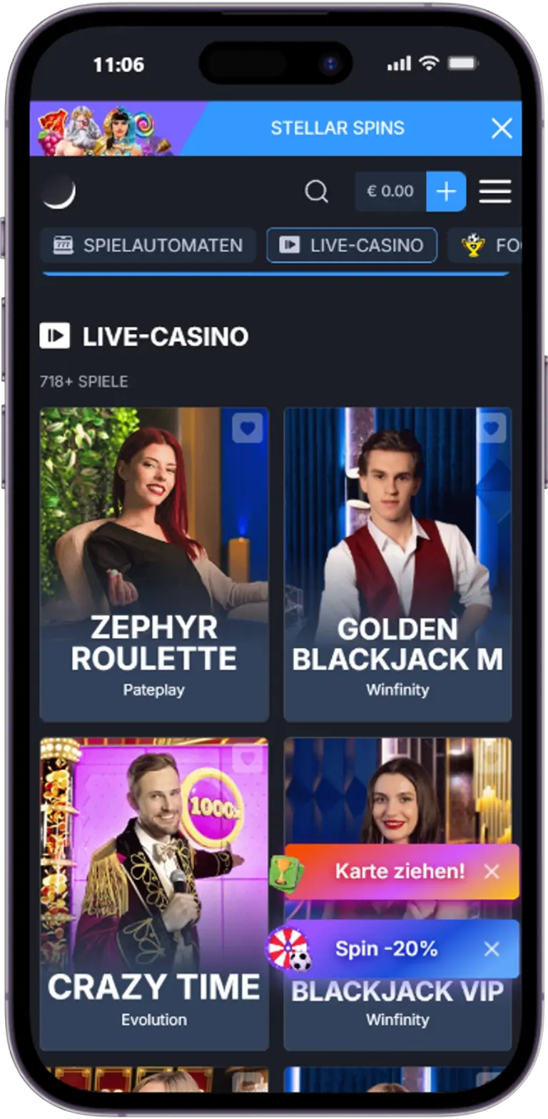 Live dealer casino bij Monixbet Casino