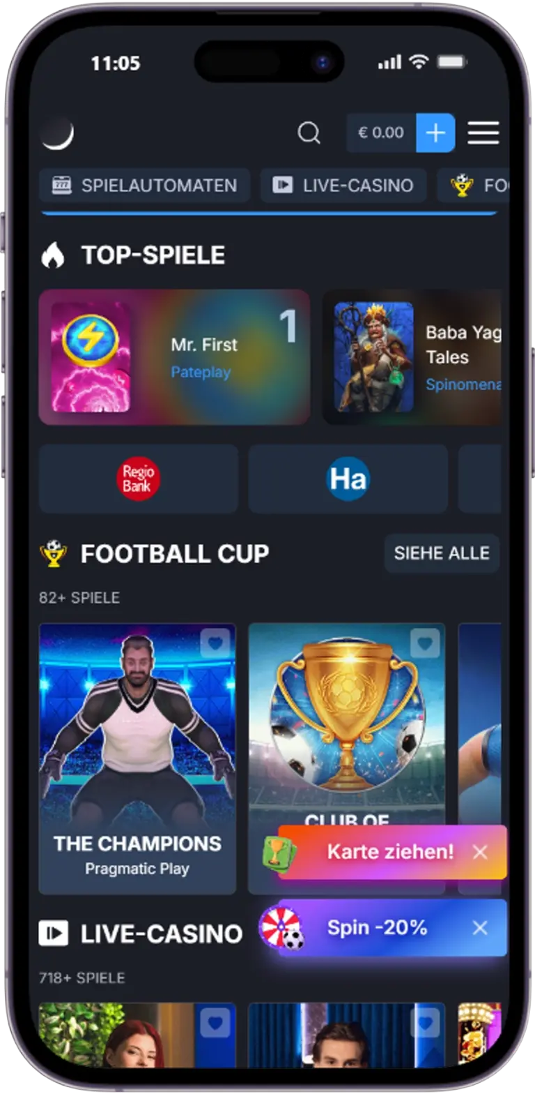 Monixbet Casino homepage