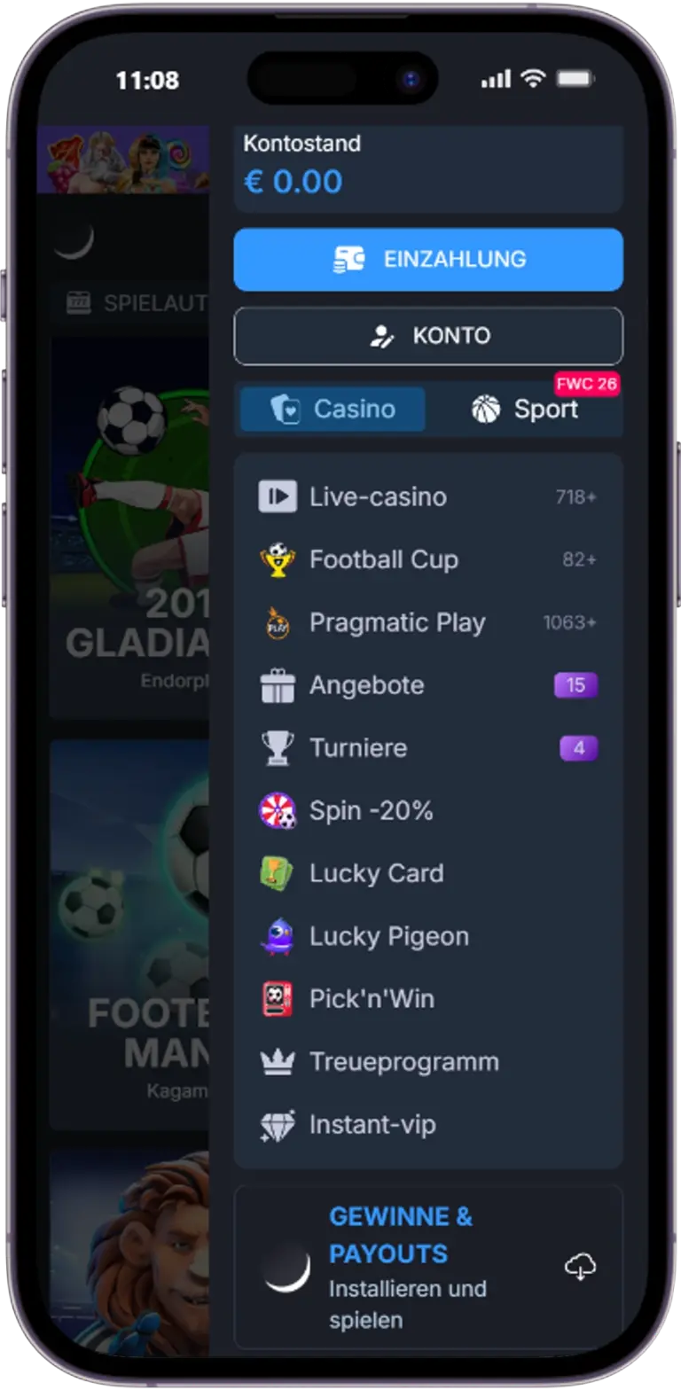 Monixbet Casino accountbeheerpaneel