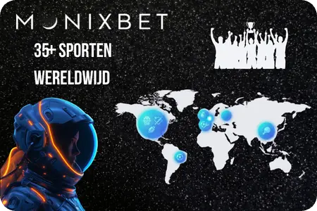 Weddenschappen in meer dan 60 sport en eSports categorieën bij Monixbet Casino