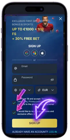 Confirm terms Monixbet Casino