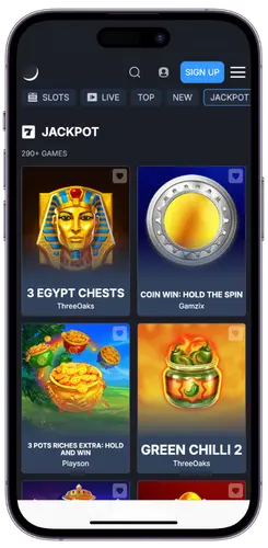 Jackpot games at Monixbet Casino