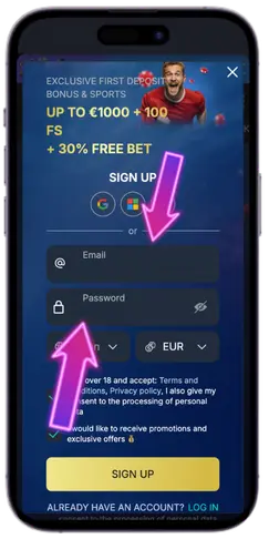 Enter e-mail address Monixbet Casino